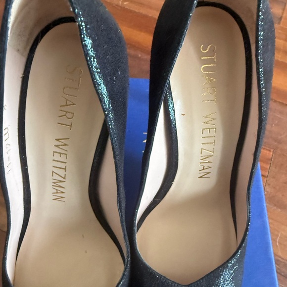 Stuart Weitzman Black Pointed Toe Heels - Picture 2 of 6